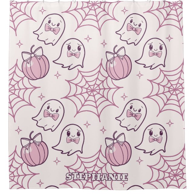 Kawaii Pink Halloween Ghosts & Pumpkin (Front)