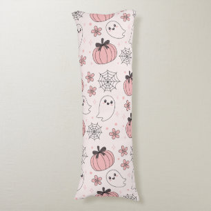 Kawaii Pink Halloween Ghosts & Pumpkins Body Pillow