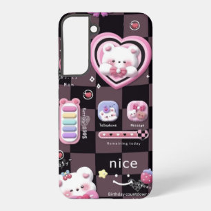 Kawaii Pink Heart Scrapbook Aesthetic Samsung Galaxy Case
