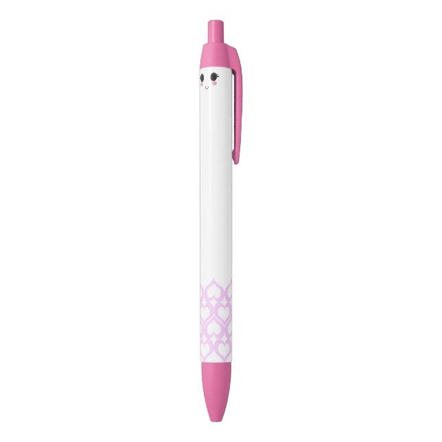 Kawaii Pink Hearts Pen (Bottom (Vertical))