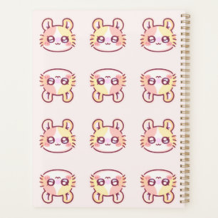 Kawaii Pink Kitty Daily Planner - Cute Coquette