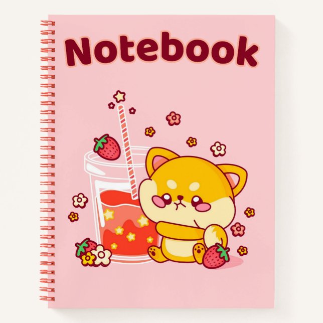 kawaii pink 🧡💗✨ notebook (Front)