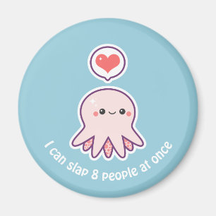 Kawaii Pink Octopus Magnet
