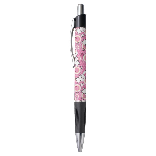 kawaii pink pattern pen (Top (Vertical))