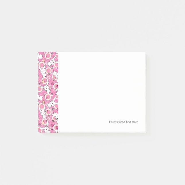 kawaii pink pattern post-it notes (Front)