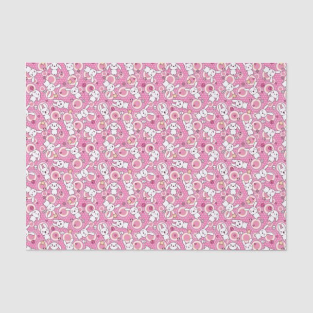 kawaii pink pattern tissue paper (Front)
