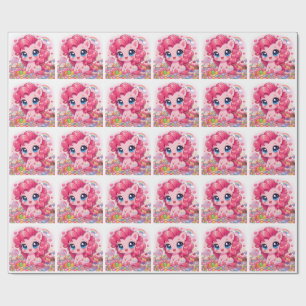 Kawaii Pink Pony Chibi Art Wrapping Paper