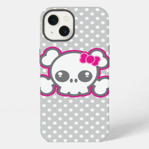 Kawaii Pink Ribbon Skull iPad Case