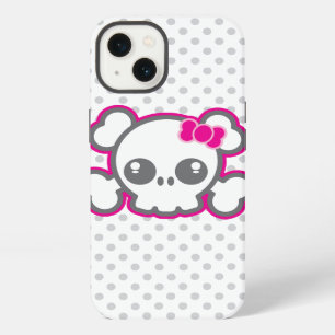Kawaii Pink Ribbon Skull iPad Case
