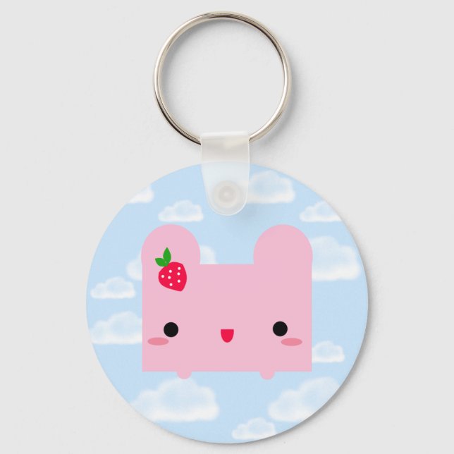 Kawaii Pinku Ripou Keychain (Front)