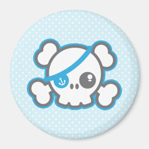 Kawaii Pirate Sketch Magnet