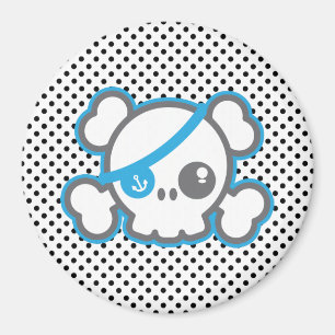 Kawaii Pirate Sketch Magnet