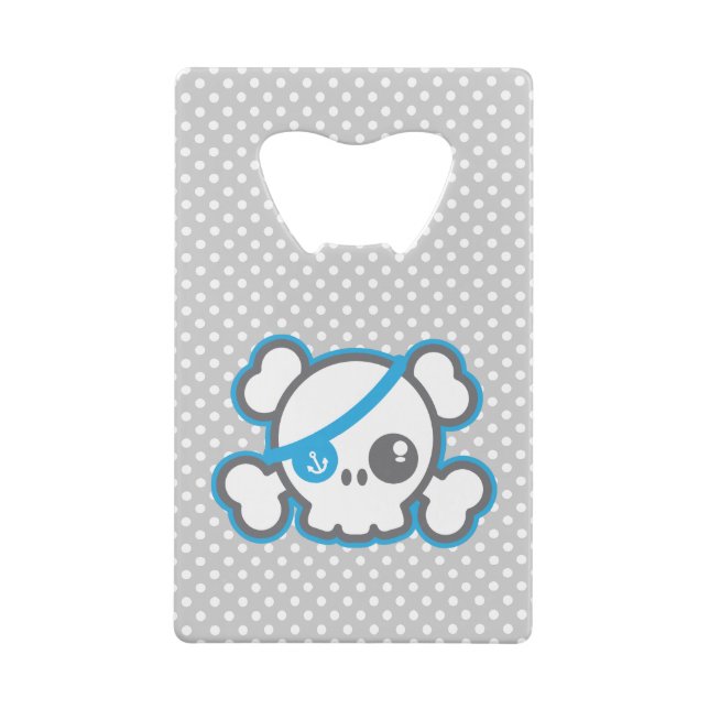 Kawaii Pirate Skull Carte de crédit Ouverture de b (Dos)