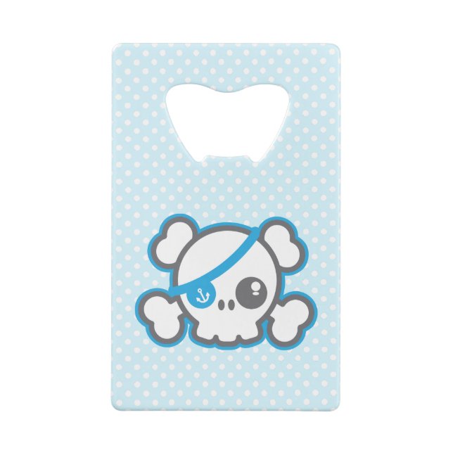 Kawaii Pirate Skull Carte de crédit Ouverture de b (Dos)