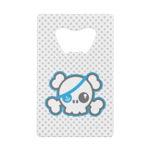 Kawaii Pirate Skull Credit Card Bottle Opener