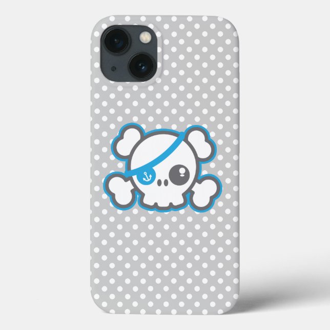 Kawaii Pirate Skull iPad Case (Back)