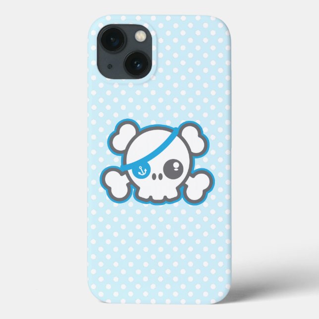 Kawaii Pirate Skull iPad Case (Back)