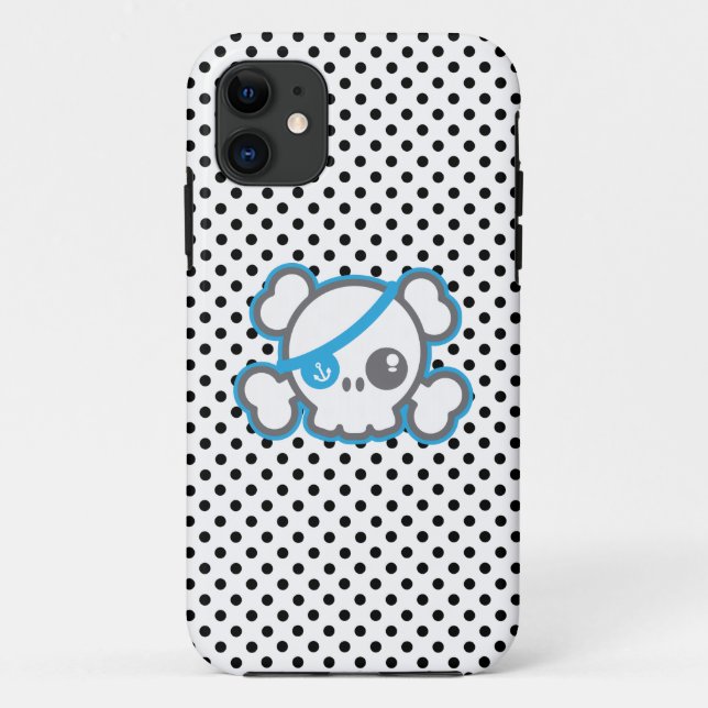 Kawaii Pirate Skull iPhone Case (Back)