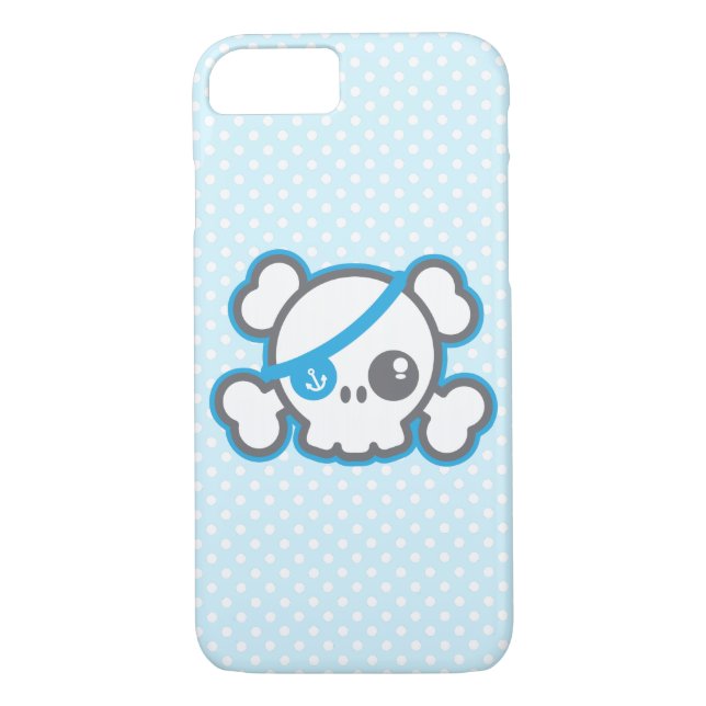 Kawaii Pirate Skull iPhone Case (Back)