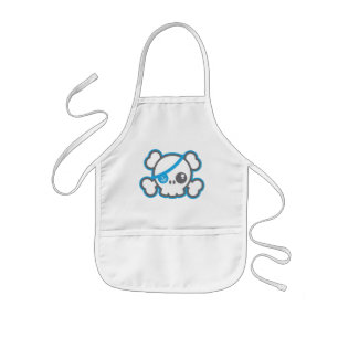 Kawaii Pirate Skull Kid's Apron