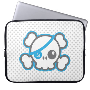 Kawaii Pirate Skull Laptop Sleeve