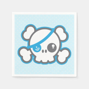 Kawaii Pirate Skull Napkins