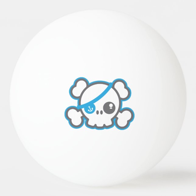 Kawaii Pirate Skull Ping Pong Balls (Back)