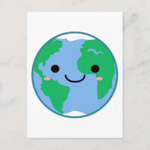 Kawaii Planet Earth Postcard