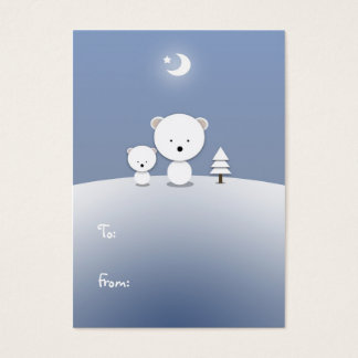 Kawaii Polar Bear Holiday Gift Tags
