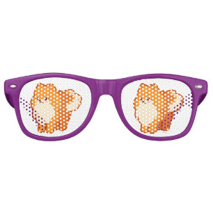 Kawaii Pomeranian Cartoon Dog Retro Sunglasses