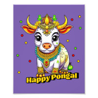 Kawaii Pongal Decorated Cow
