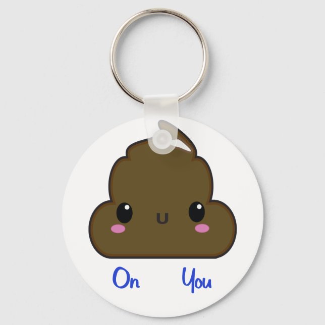 kawaii poo keychain (Front)