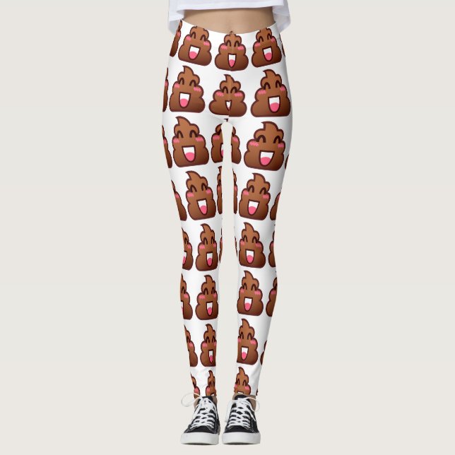 kawaii poop emojis leggings (Front)