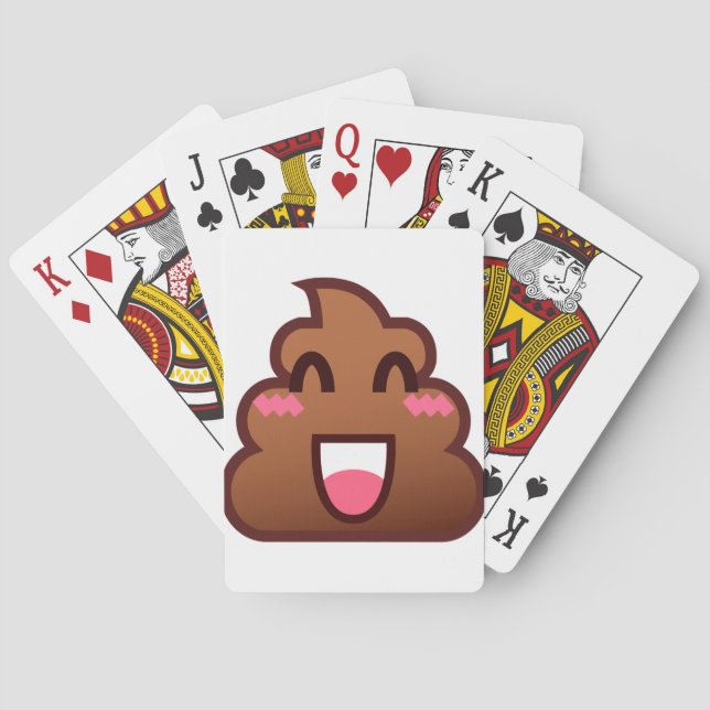 kawaii poop emojis playing cards (Back)