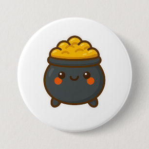 Kawaii Pot of Gold 3 Inch Round Button