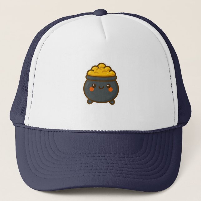 Kawaii Pot of Gold Trucker Hat (Front)