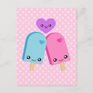 Kawaii Pretty Popsicles Birthday Party Invitations
