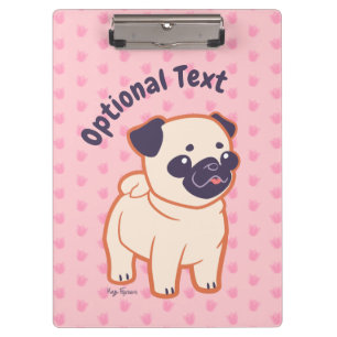 Kawaii Pug Clipboard