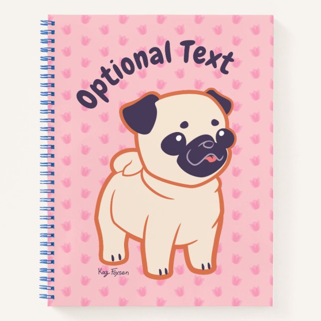 Kawaii Pug Notebook (Front)