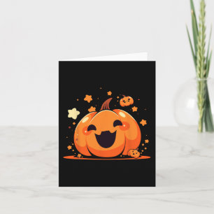 Kawaii Pumpkin Anime Cottagecore Men Kids Women Ha Card