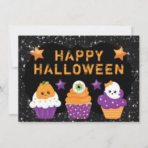 Kawaii Pumpkin Eyeball Ghost Cupcakes Halloween