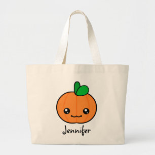 Kawaii Pumpkin Halloween Personalized Tote Bag