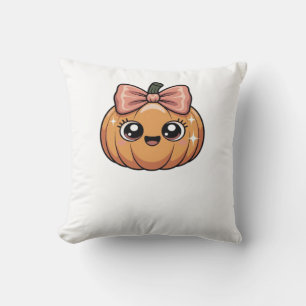 kawaii pumpkin Oversized T-Shirt Throw Pillow