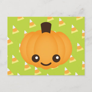 Kawaii Pumpkin Postcard