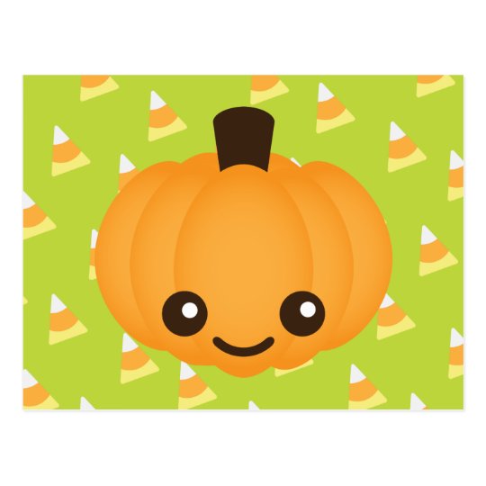Kawaii Pumpkin Postcard