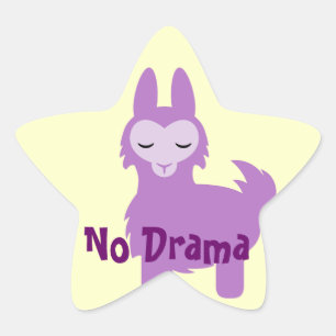 Kawaii Purple Llama Star Sticker
