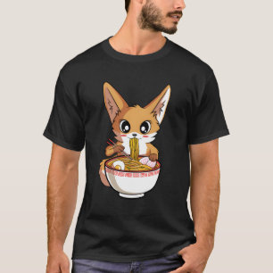 Kawaii Ra Fox Japanese Noodles Anime T-Shirt