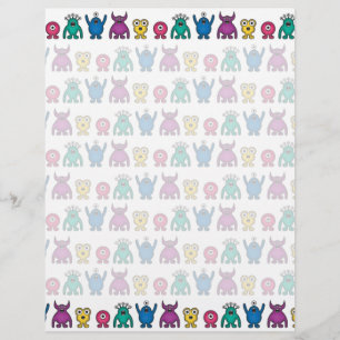 Kawaii Rainbow Alien Monsters Pattern