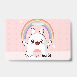 Kawaii rainbow clipart badge