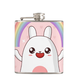 Kawaii rainbow clipart hip flask
